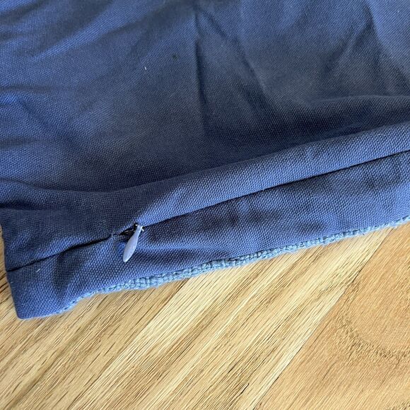 Blue White Nautical Bohemian Classic Decorative Pillow Cover 20x20 Patchwork - Picture 4 of 5